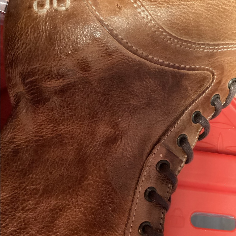 BED|STU Tan Leather Lace-Up Boots - Picture 12 of 16